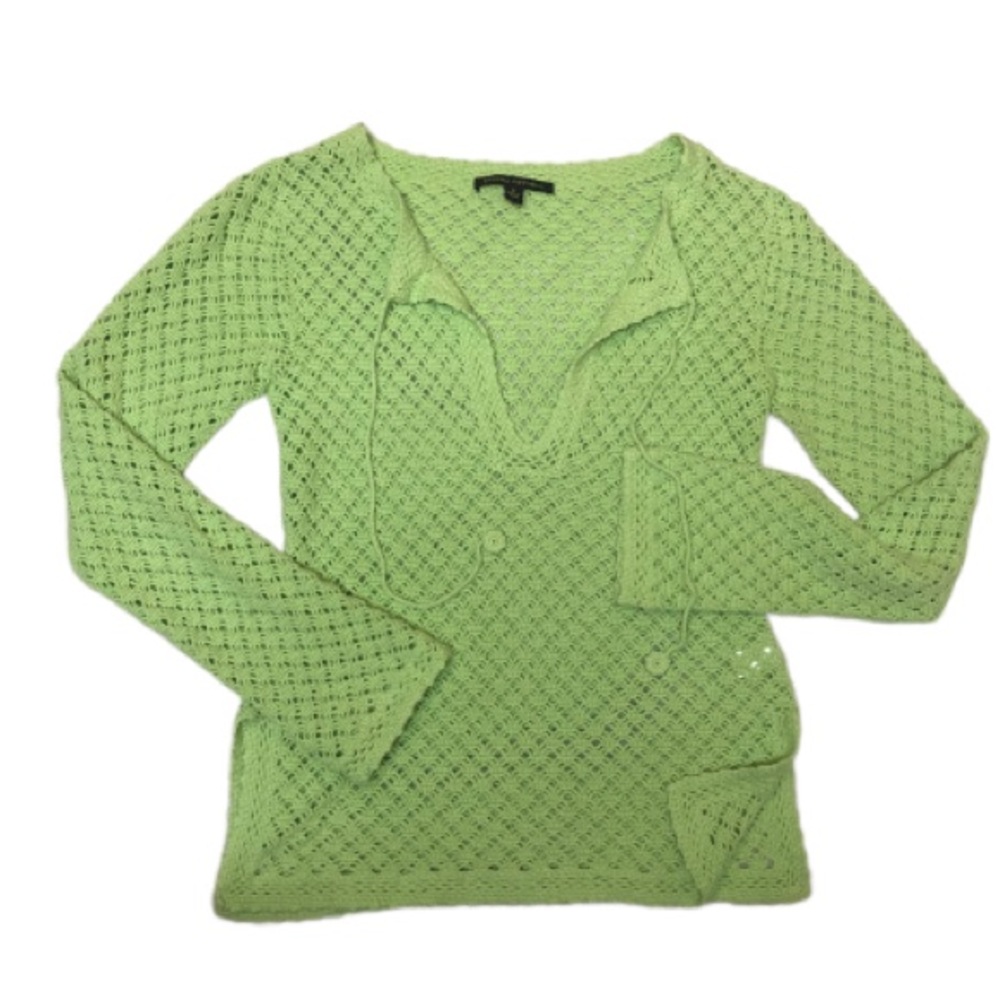 Banana Republic Green Crochet Sweater ⭐️NWOT⭐️